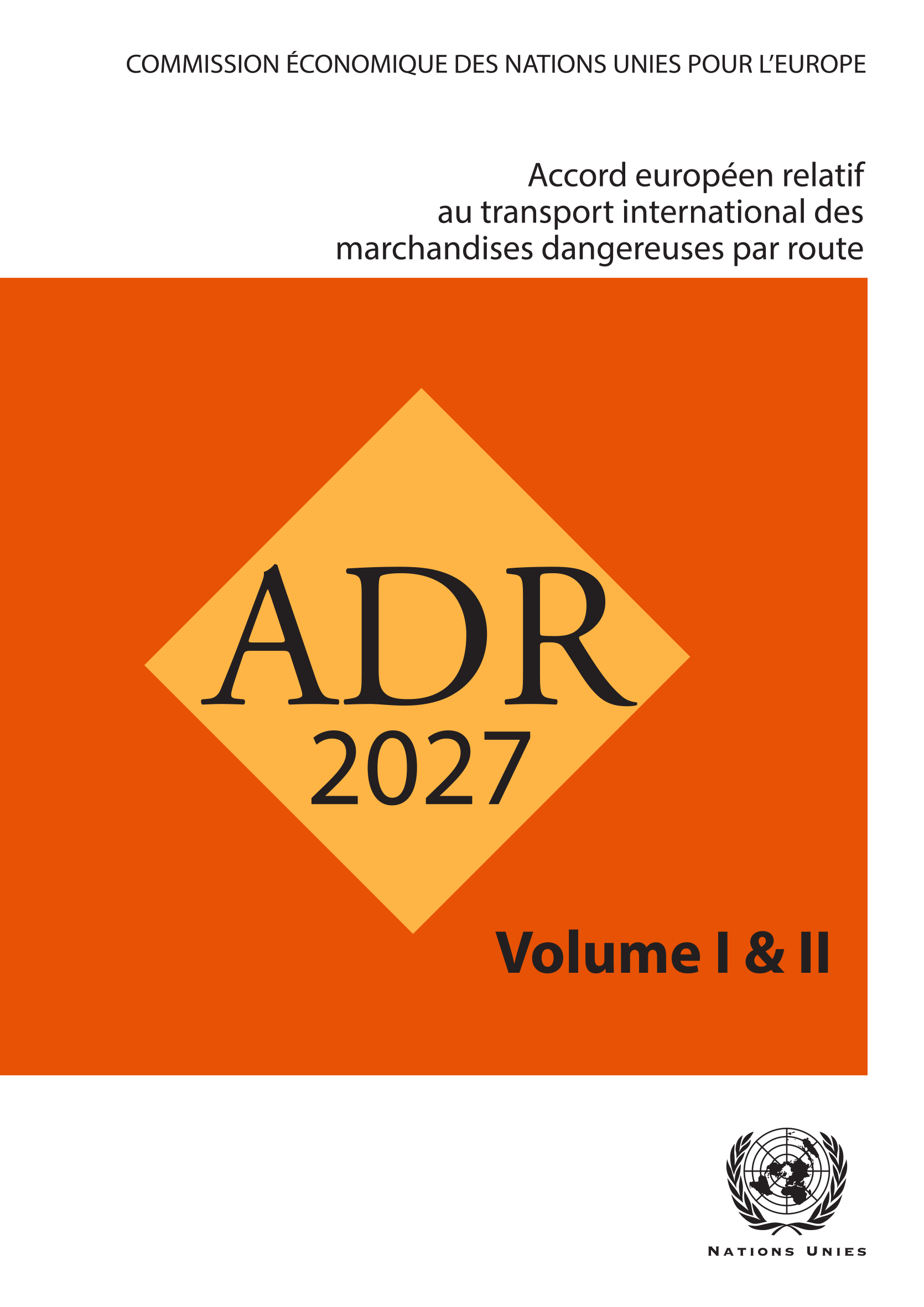 COMMANDEZ VOTRE REGLEMENTATION ONU ADR 2027 !